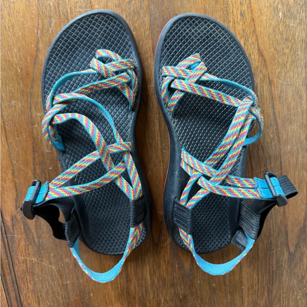 Multicolored Rainbow Chaco Sandals